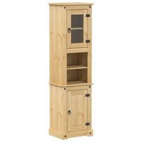 armario de bano corona madera maciza de pino 50x40x185 cm vidaxl