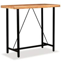 mesa de bar de madera maciza de acacia 120x60x107 cm vidaxl