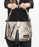 1132 shopper bag python light grey