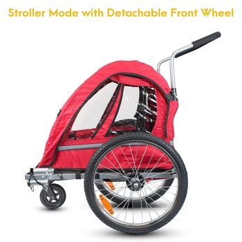 Remolque Bici Ninos Plegable Fluid Bt511 Rojo Negro