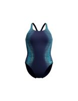banador speedo digital printed medalist 1 piece mujer azul