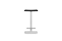 taburete 63 cm  asiento negro estructura blanco