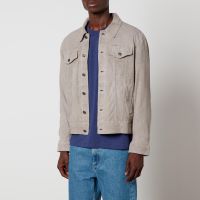 polo ralph lauren suede trucker jacket - s