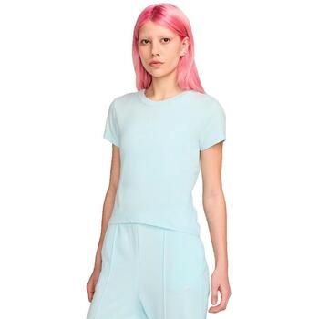 Nike Camiseta T-shirt Chill Knit bleu glacier para mujer