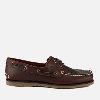 timberland mens classic leather 2-eye boat shoes - uk 8