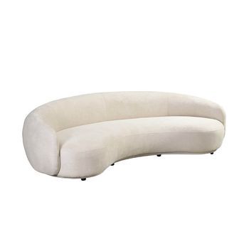 Sofá Casara Tejido Beige - 258 X 128 X 72 Cm