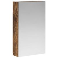 armario con espejo de bano  mueble de bano roble ahumado 30 x 105 x 50 cm
