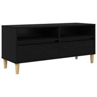 gabinete de tv 100 x 345 x 445 cm roble negro vidaxl