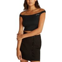 calvin klein jeans blusa logo bardot milano j20j225542 para mujer