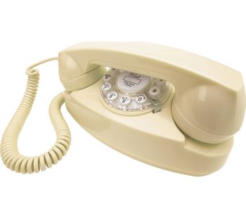 WILD & WOLF Princess Corded Phone Cream, Cream