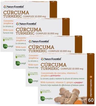 Nature Essential Cúrcuma Complex 10000mg 4x60 Cápsulas Vegetales