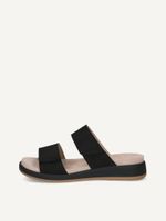 caprice sandal black made of leather without heel size 41