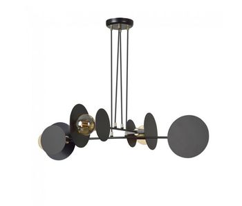 Lámpara de techo denis negro 4 luces marca wonderlamp