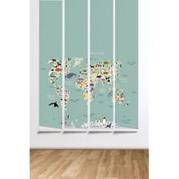 mural infantil papel pintado atlas