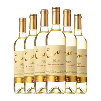 Norte De España - Cvne Vino Blanco Cune Semi-seco Semi-dulce Rioja 75 Cl 12.5% Vol. (pack De 6 Unidades)