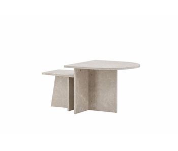 Mesa de centro sala 60x60x45 beige
