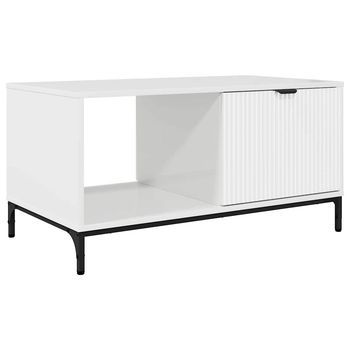 Mesa De Café Brillante 90 X 49 X 46 Cm Madera Contrachapada
