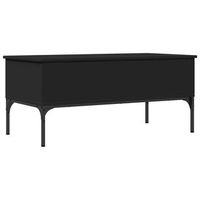 mesa de centro de diseno moderno y contemporaneo 100 x 50 x 45 cm madera de ingenieria y metal negro dec039563