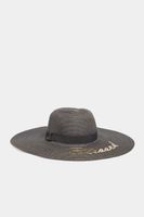 sombrero negro de paja con lentejuelas blessed