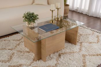 Mesa de centro  marrón 105 x 65 x 40 cm