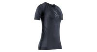 x bionic xceed run maillot de manga corta negro gris mujer