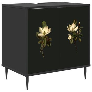 Mueble De Cuarto De Baño Bremen Roble Negro 60 X 40 X 61 Cm Vidaxl