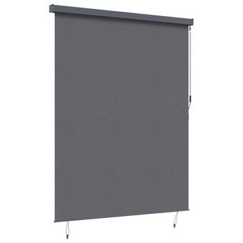 Estor Enrollable Rayado Antracita 200 X 250 Cm Tela Y Aluminio