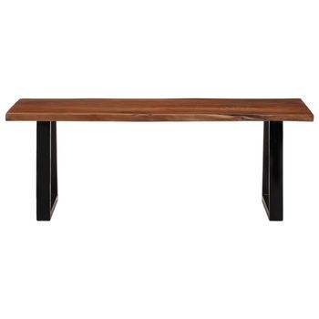Mesa De Café - Mesa De Centro Madera Maciza De Acacia Marrón Miel 110x55x40 Cm