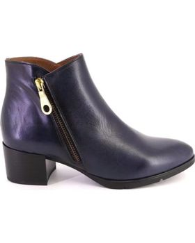 de BARMINTON 5105PONCHO BOTINES DE MUJER PIEL AZUL MARINO