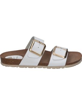 Sandalias De Piel Para Mujer Interbios 7232 Blanco 38