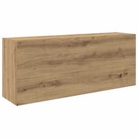 mueble pared bano  armario de bano madera ingenieria roble artisan 100x25x40 cm