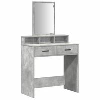 mesa tocador  mesa de maquillaje con cajon gris concreto 79 x 41 x 140 cm