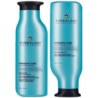 pureology strength cure shampoo and conditioner bundle for damaged hair sulphate free for a gentle cleanse with vegan formulas