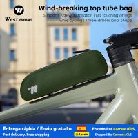 bolsa para tubo superior de bicicleta west biking bolsa delantera de ciclismo de tpu con tornillos o correas impermeable y resistente al viento para bicicletas de carretera y gravel