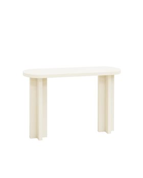 Consola de microcemento tono blanco roto 120x80cm