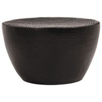mesa de cafe - mesa de centro aluminio martillado laton negro o 50x30 cm