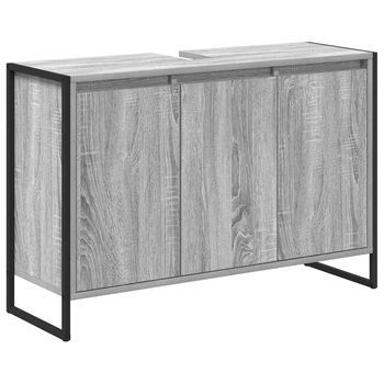 Gabinete De Baño Gris Sonoma 90 X 30 X 60 Cm Vidaxl
