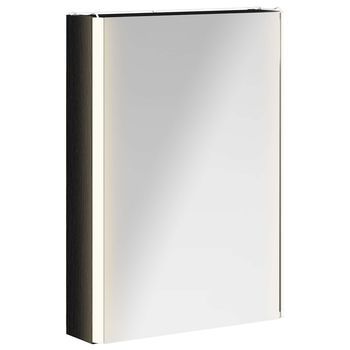 Armario Con Espejo De Baño | Mueble De Baño Roble Negro 43 X 11,5 X 60,5 Cm