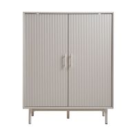 aparador alto de 2 puertas de madera y metal h125cm - greige