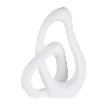 Figura decorativa de dolomita blanca de 40 cm