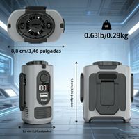 ventilador de cintura con clip 130 amplia salida de aire ajustable 45 pantalla digital bateria 10000mah power bank portatil ligero 063lb para pesca golf ciclismo reparto jardineria camping trabajo