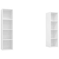 muebles de salon de pared 2 piezas madera de ingenieria blanco vidaxl