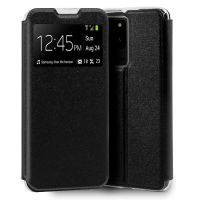 cool funda flip cover liso negro para samsung galaxy s20 ultra