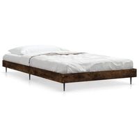 estructura de cama madera contrachapada roble humo 100x200 cm