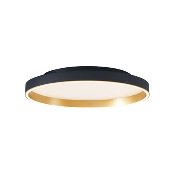Plafón diseño negro dorado led 60 cm