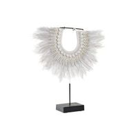 decoracion pluma conchas 42x95x44 beige