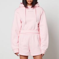 rotate cropped cotton-jersey hoodie - xs