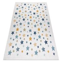 alfombra sisal cooper estrellas 22260 crudo  azul oscuro 80x150 cm