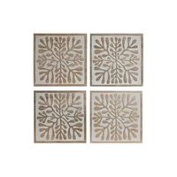 decoracion pared set 4 mango 60x25x60 floral 3d