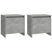 mesitas de noche 2 unidades madera de ingenieria gris hormigon
